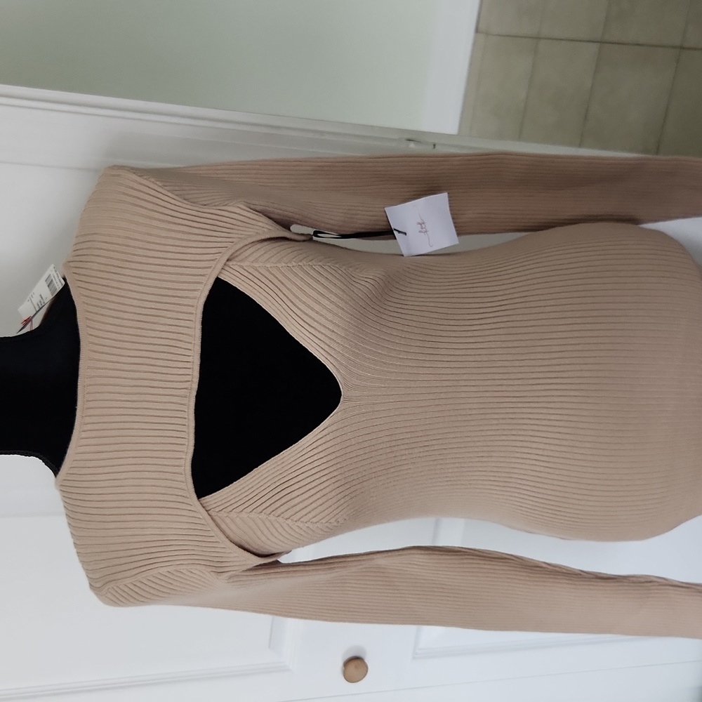 Ribbed sweater dress